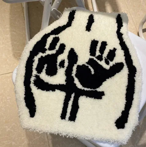 Cheeky Handprint Rug
