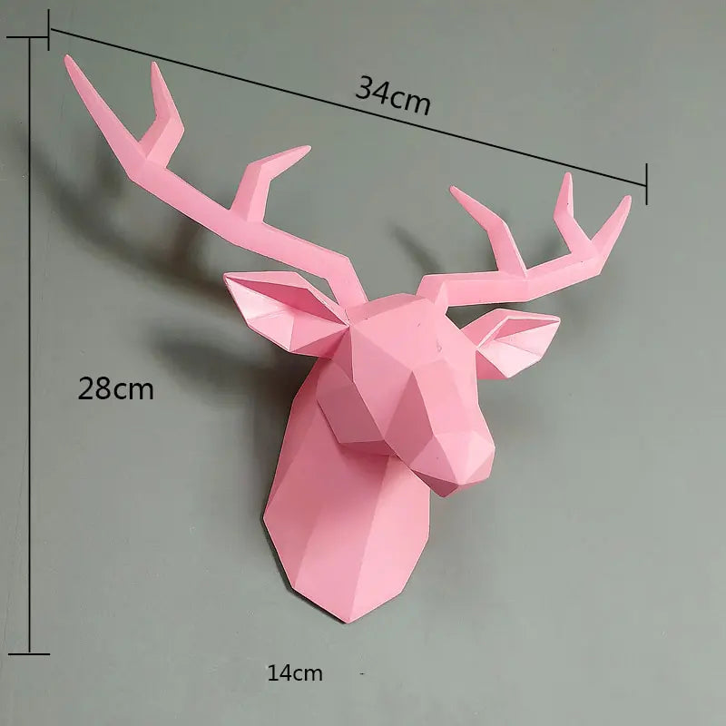 3D Nordic Deer Head Wall Decor