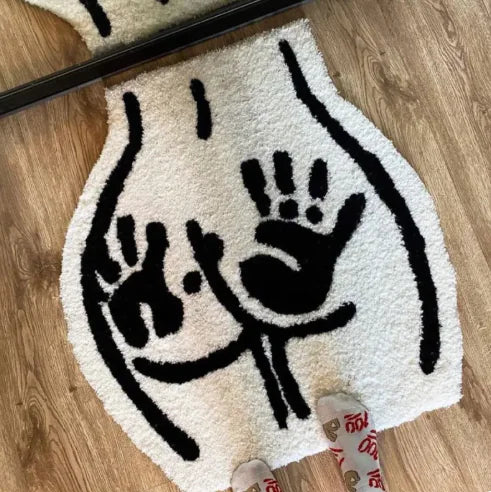 Cheeky Handprint Rug