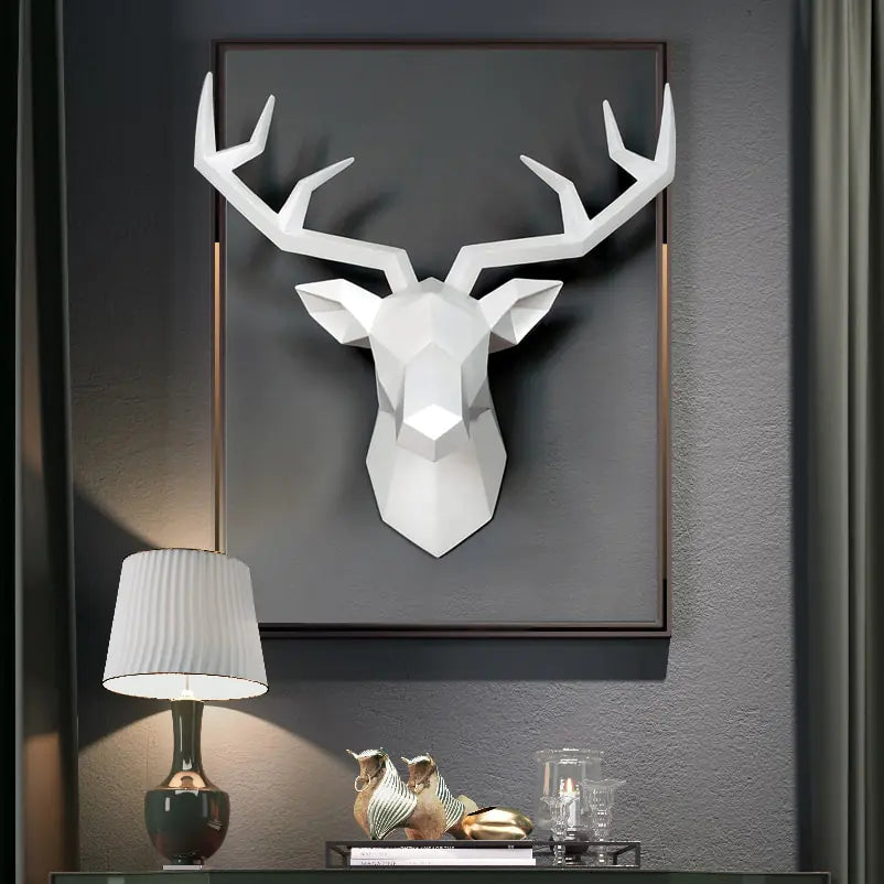 3D Nordic Deer Head Wall Decor