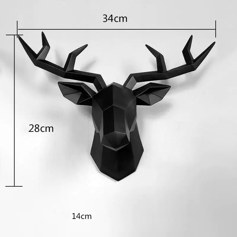 3D Nordic Deer Head Wall Decor
