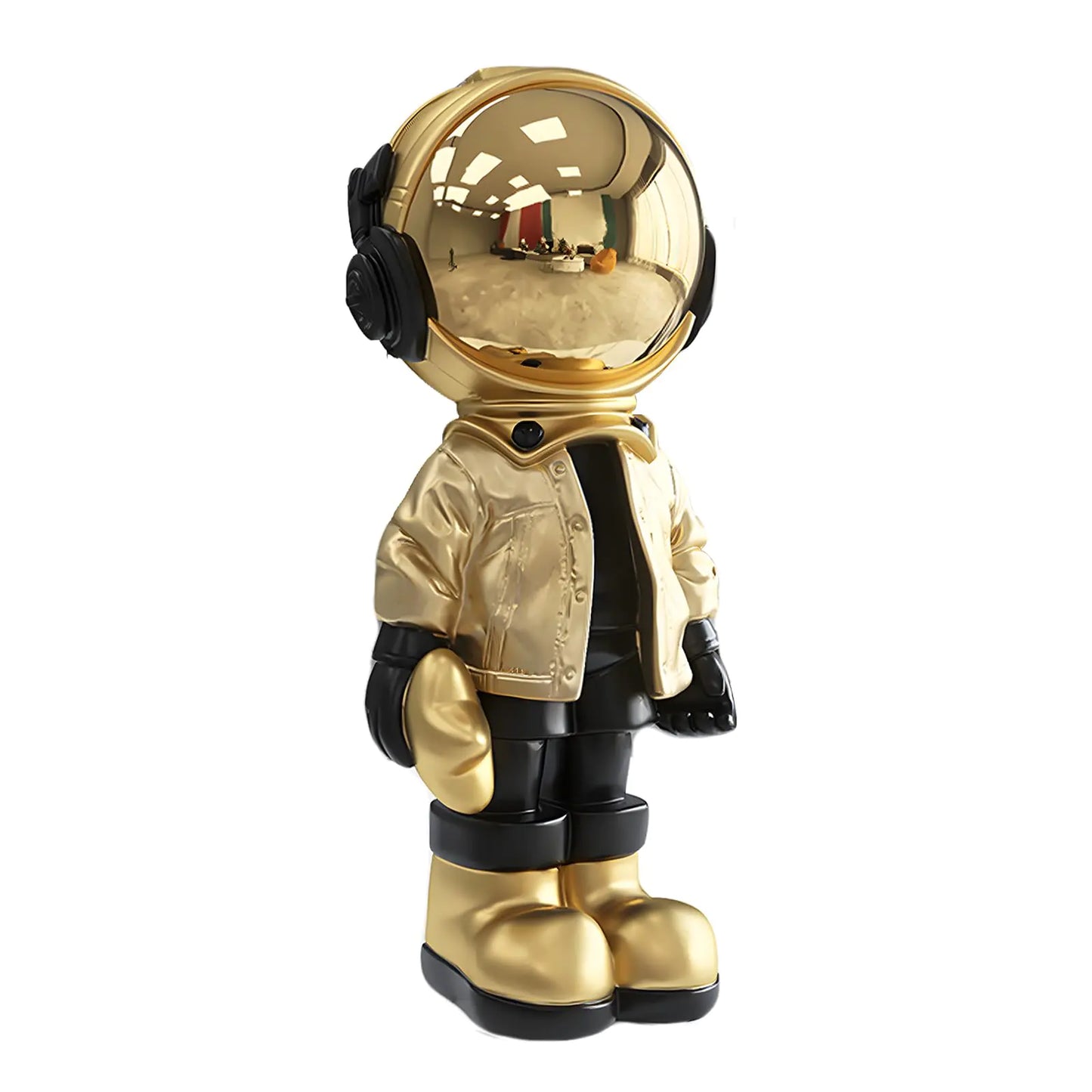 Dosker Small Astronaut Statue – Hand-Painted Polyresin Mini Spaceman Figurine for Home, Office, and Desktop Decor